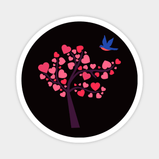 Heart Tree (dark background) Magnet